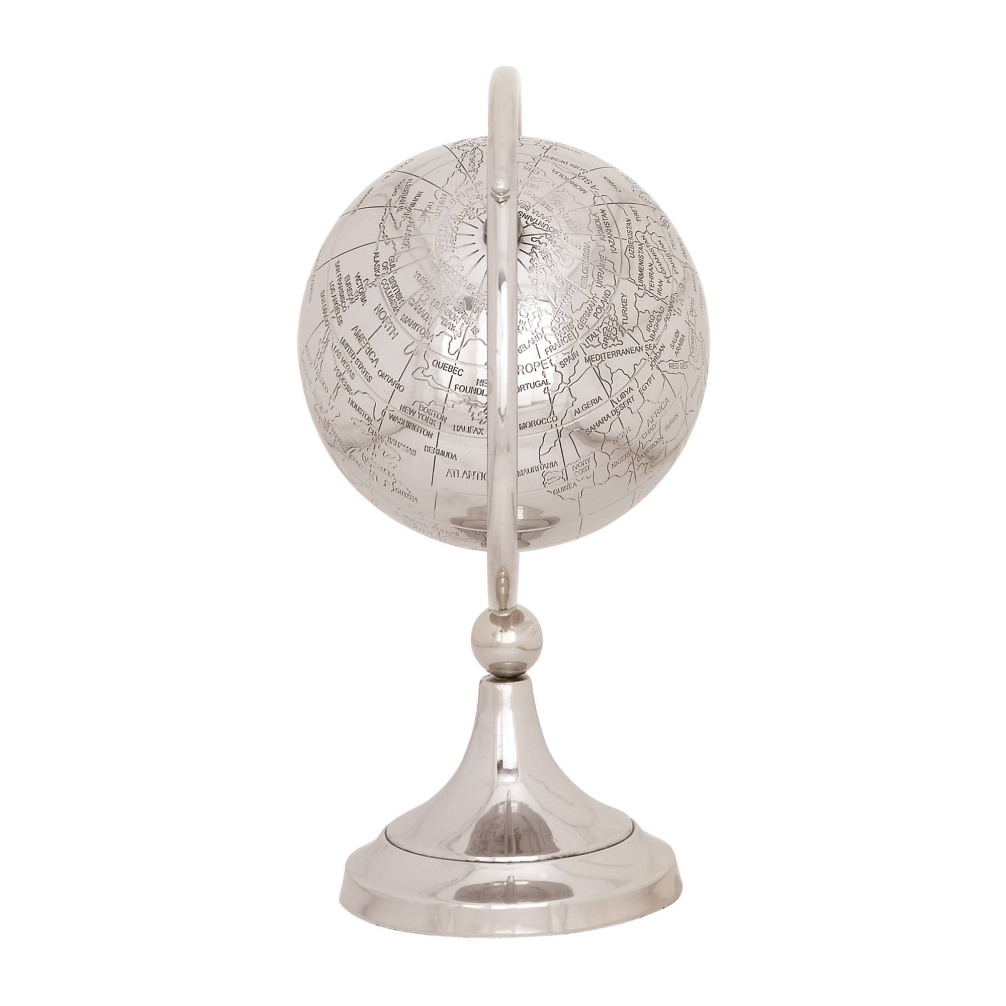13" Silver Aluminum Glam Globe